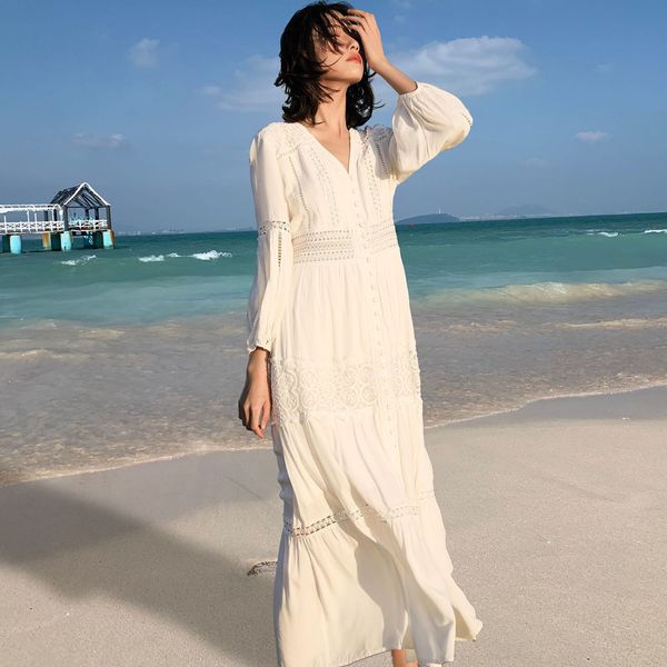 new retro patchwork lace beach maxi dress v-neck long sleeve cotton spring summer dresses holiday boho female vestidos 2021 muxr, Black;gray
new retro patchwork lace beach maxi dress v-neck long sleeve cotton spring summer dresses holiday boho female vestidos 2021 muxr, Black;gray