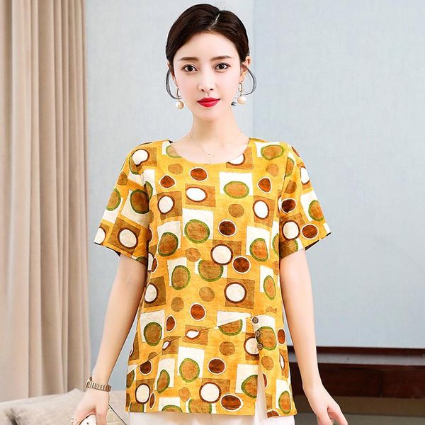 women's blouses & shirts 2021 vintage polka dot printed womens casual summer elegant bohemian o-neck woman tshirts, White
women's blouses & shirts 2021 vintage polka dot printed womens casual summer elegant bohemian o-neck woman tshirts, White