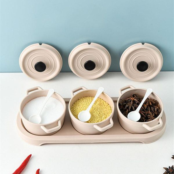 storage bottles & jars household seasoning box simple large-capacity kitchen organizers salt shaker combination set with spoon
storage bottles & jars household seasoning box simple large-capacity kitchen organizers salt shaker combination set with spoon