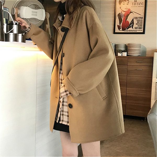 women's fur & faux blends women autumn wool coats long sleeve single breasted fashion turn down collar ulzzang causal outwear all-, Black
women's fur & faux blends women autumn wool coats long sleeve single breasted fashion turn down collar ulzzang causal outwear all-, Black