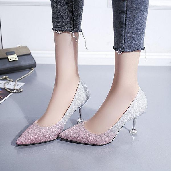 dress shoes women rhinestone sequins high heels woman pointed thin heel wedding 7cm girl gradient single party pumps, Black
dress shoes women rhinestone sequins high heels woman pointed thin heel wedding 7cm girl gradient single party pumps, Black