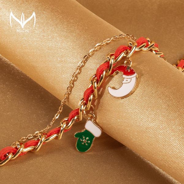 charm bracelets muzhi christmas jewelry for women santa claus chain alloy pendant girl fashion snowman kids gifts, Golden;silver
charm bracelets muzhi christmas jewelry for women santa claus chain alloy pendant girl fashion snowman kids gifts, Golden;silver