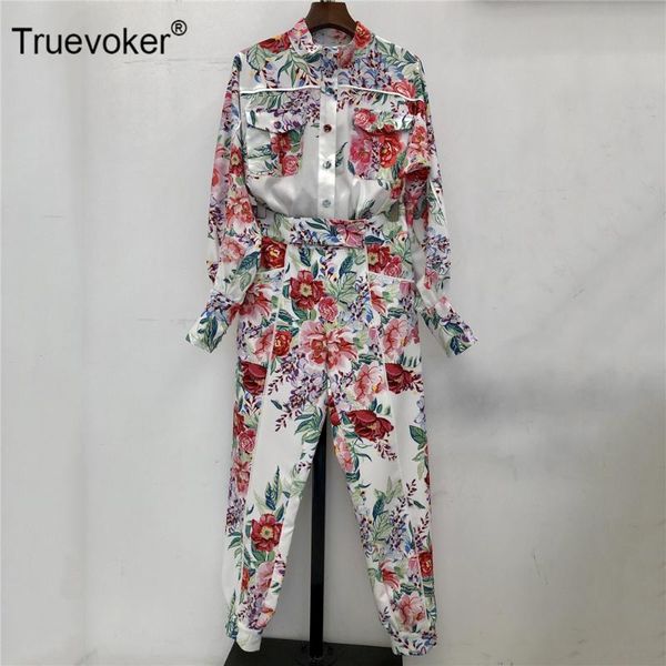 women's two piece pants truevoker spring high street sets long sleeve print + pant suit party pieces, White
women's two piece pants truevoker spring high street sets long sleeve print + pant suit party pieces, White