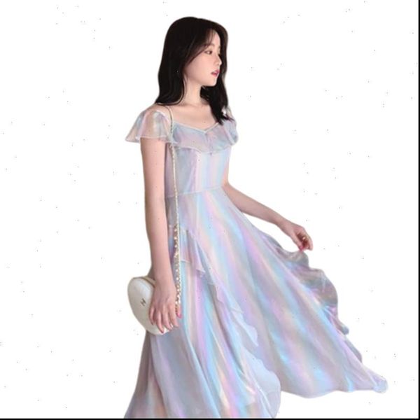 2021 summer wear temperament rainbow camisole elastic force chiffon lotus leaf women maxi christmas lace elegant dress, Black;gray
2021 summer wear temperament rainbow camisole elastic force chiffon lotus leaf women maxi christmas lace elegant dress, Black;gray