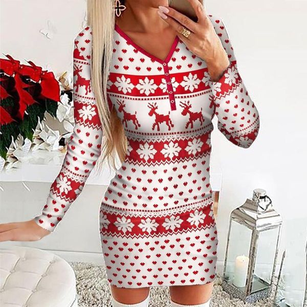 casual dresses womens christmas snowflake printed fitted button up v neck stretch long sleeve seamed bodycorns mini sheath dress, Black;gray
casual dresses womens christmas snowflake printed fitted button up v neck stretch long sleeve seamed bodycorns mini sheath dress, Black;gray