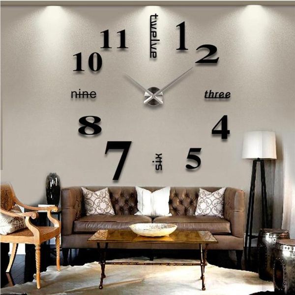 wall stickers 3d large size clock home modern fashion real big rushed mirror sticker diy living room decor
wall stickers 3d large size clock home modern fashion real big rushed mirror sticker diy living room decor