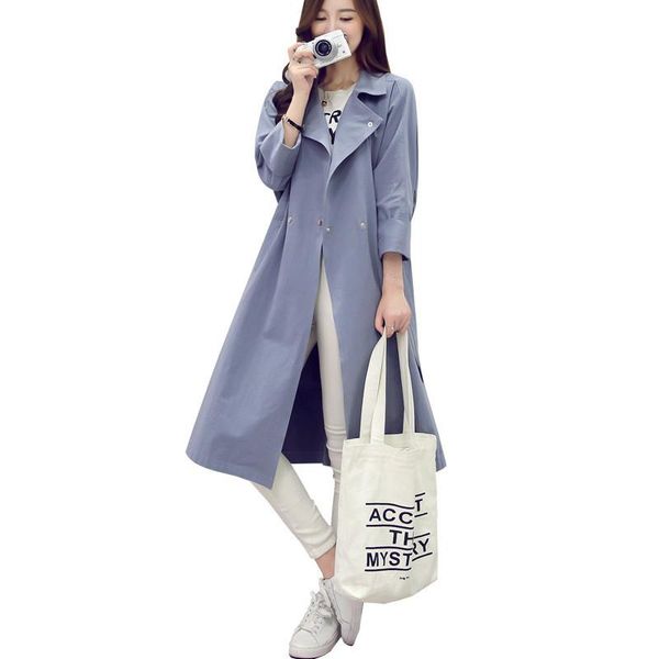 women's trench coats korean version windbreaker long fashion dark buckle long-sleeved belt jackets spring autumn casual coat ladies jac, Tan;black
women's trench coats korean version windbreaker long fashion dark buckle long-sleeved belt jackets spring autumn casual coat ladies jac, Tan;black