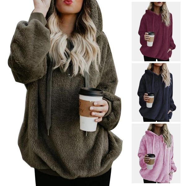 designer fashion women over size hoodies sweatshirt solid color 1/4 zip up fluffy hooded outwear for women female, Black
designer fashion women over size hoodies sweatshirt solid color 1/4 zip up fluffy hooded outwear for women female, Black