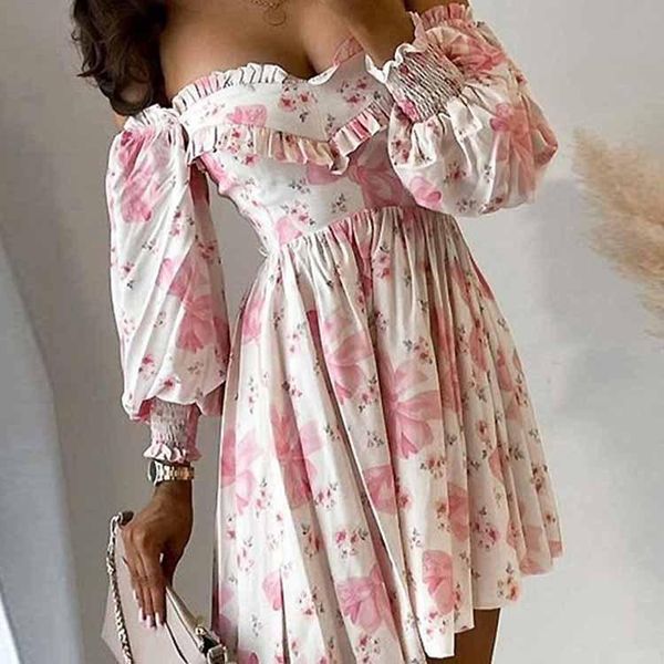 casual dresses women spring autumn flower print a-line dressesrobe femme shrinkage ruffles slash neck long sleeve slim dress for woamn vesti, Black;gray
casual dresses women spring autumn flower print a-line dressesrobe femme shrinkage ruffles slash neck long sleeve slim dress for woamn vesti, Black;gray