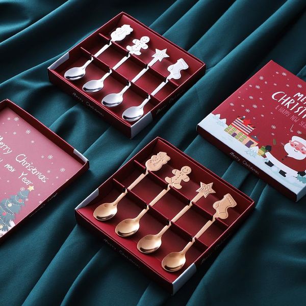 christmas decorations 4pcs creative stainless steel coffee spoon with gift box gifts kitchen accessories tableware decoration
christmas decorations 4pcs creative stainless steel coffee spoon with gift box gifts kitchen accessories tableware decoration