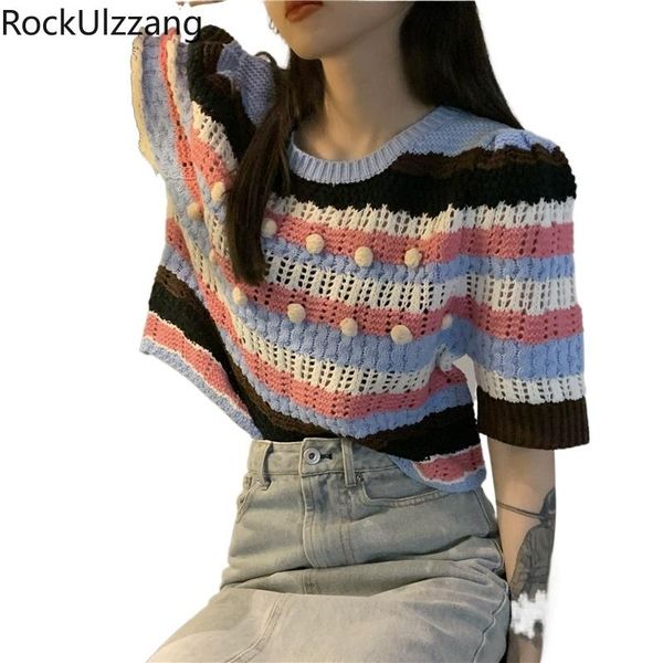 women's t-shirt graphic striped ball contrast short sleeve knit crop cropped t shirt summer fashion cute aesthetic korean lady, White
women's t-shirt graphic striped ball contrast short sleeve knit crop cropped t shirt summer fashion cute aesthetic korean lady, White