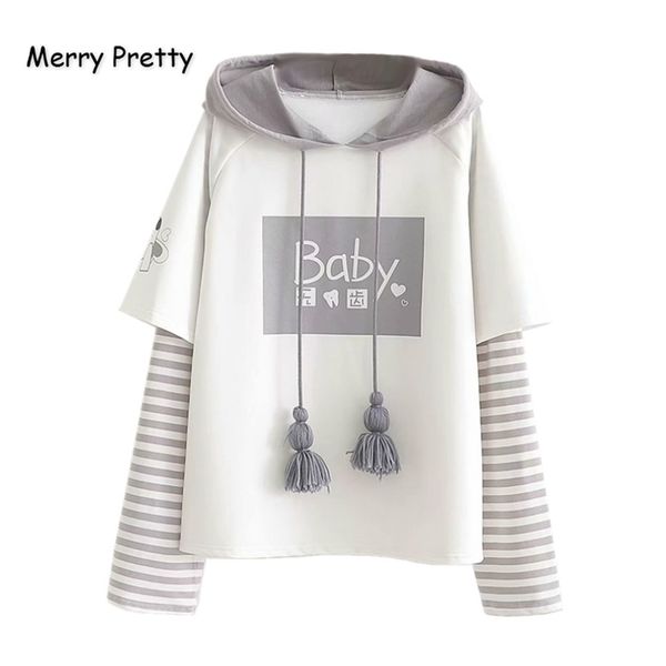 merry pretty cotton women's letter print striped patchwork hoodies sweatshirts spring long sleeve hooded tracksuit pullover 201112, Black
merry pretty cotton women's letter print striped patchwork hoodies sweatshirts spring long sleeve hooded tracksuit pullover 201112, Black