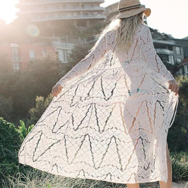 women long crochet beach cover up robe de plage swimsuit cover up saida de praia hollow out beachwear crochet, White;black
women long crochet beach cover up robe de plage swimsuit cover up saida de praia hollow out beachwear crochet, White;black