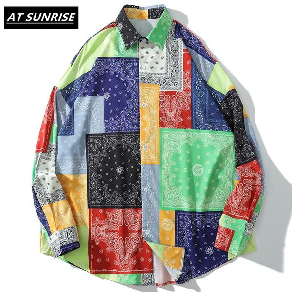 2021 bandana color block print long sleeve hawaiian beach tees shirts streetwear harajuku hip hop casual loose shirt, White;black
2021 bandana color block print long sleeve hawaiian beach tees shirts streetwear harajuku hip hop casual loose shirt, White;black
