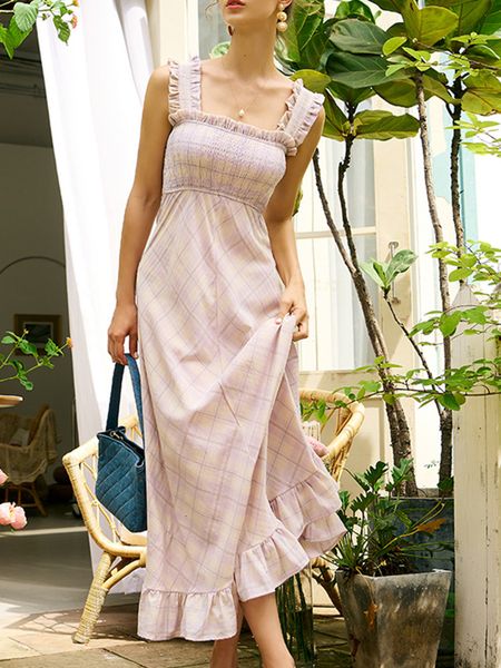 casual dresses women plaid sling midi dress 2021 spring summer ruffles trim slim waist sweet strapless long for holiday yauq, Black;gray
casual dresses women plaid sling midi dress 2021 spring summer ruffles trim slim waist sweet strapless long for holiday yauq, Black;gray
