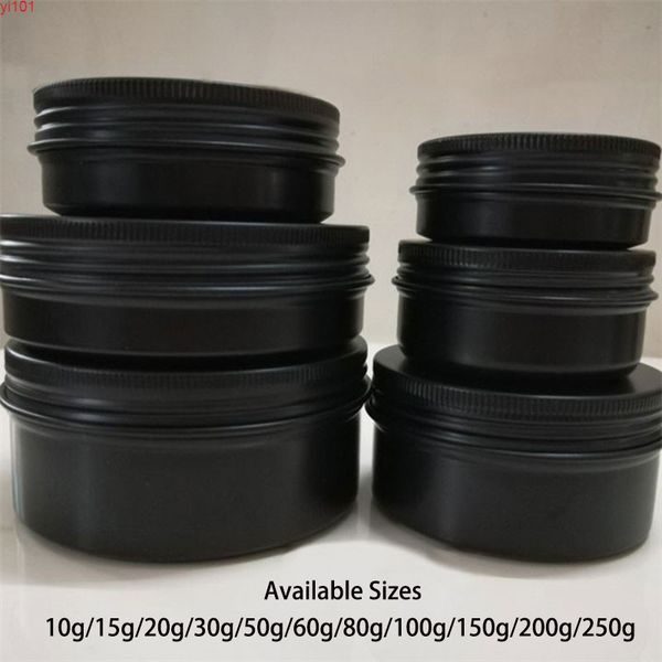10g 20g 30g 50g 60g 80g 100g 150g 200g matte black aluminum jar cosmetic lotion bottle empty tin cream packaging containergood qty
10g 20g 30g 50g 60g 80g 100g 150g 200g matte black aluminum jar cosmetic lotion bottle empty tin cream packaging containergood qty