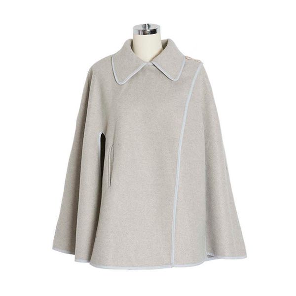perhaps u women gray solid loose winter peter pan collar pocket capes elegant c0044 210529, Black
perhaps u women gray solid loose winter peter pan collar pocket capes elegant c0044 210529, Black