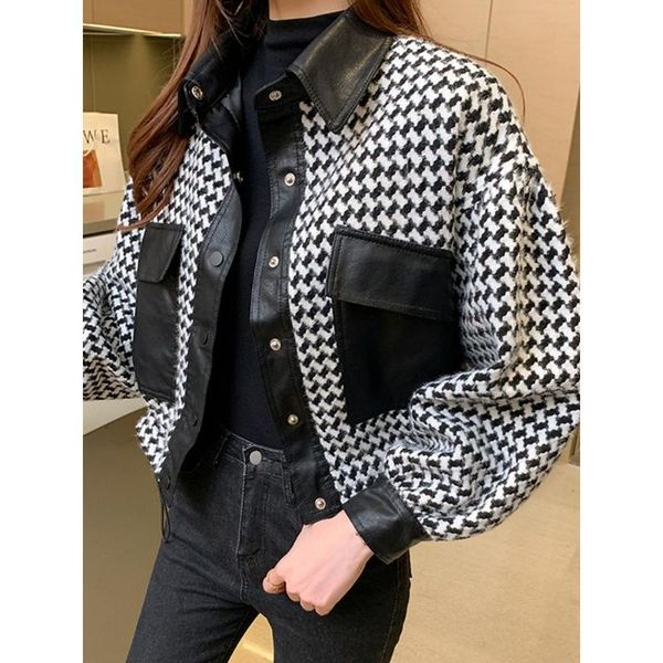 women's jackets jacket women 's small fragrance short 2021 spring and autumn loose, Black;brown
women's jackets jacket women 's small fragrance short 2021 spring and autumn loose, Black;brown