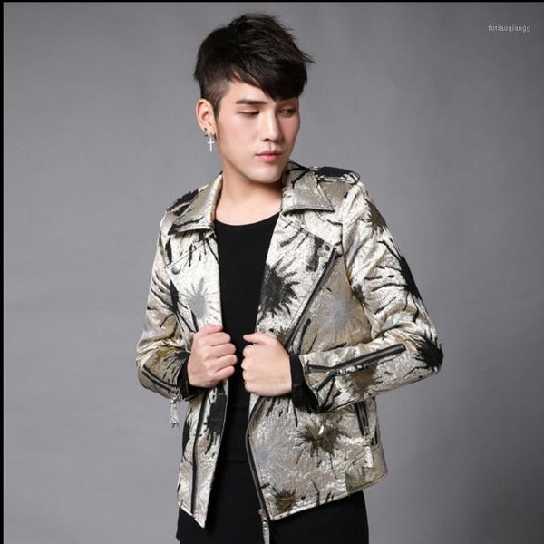 men's jackets 2021 autumn and winter coat men casual outerwear fashion personality slim printing jacket nightclub singer stage costume, Black;brown
men's jackets 2021 autumn and winter coat men casual outerwear fashion personality slim printing jacket nightclub singer stage costume, Black;brown