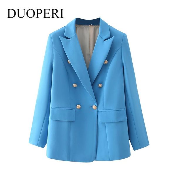 women's suits & blazers duoperi 2021 blazer women pockets buttoned long sleeve chic lady fashion casual suit, White;black
women's suits & blazers duoperi 2021 blazer women pockets buttoned long sleeve chic lady fashion casual suit, White;black