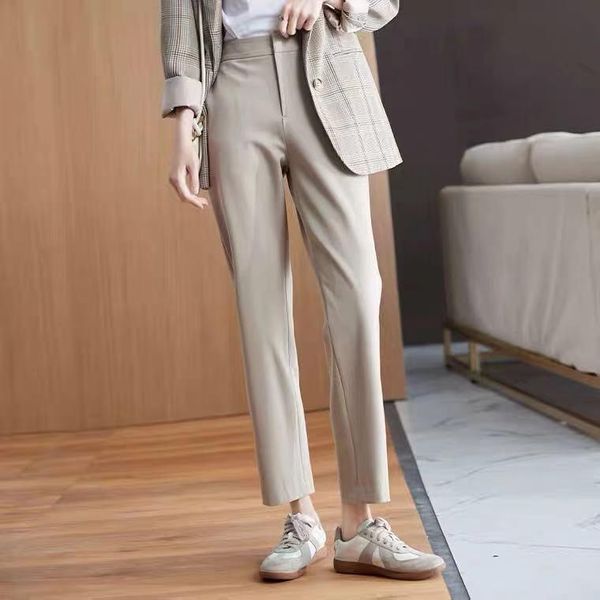 women's pants & capris women 2021 spring autumn high waist loose female business ol blazer trousers ladies casual straight suit s27, Black;white
women's pants & capris women 2021 spring autumn high waist loose female business ol blazer trousers ladies casual straight suit s27, Black;white