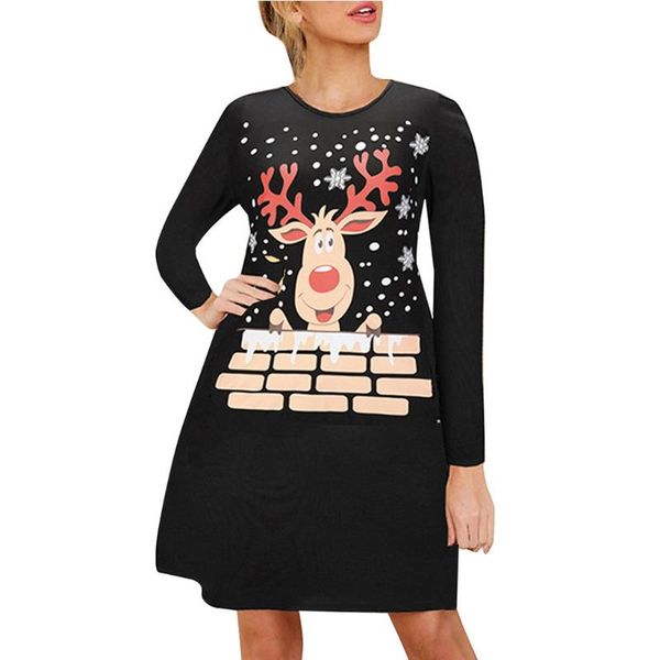 women autumn winter christmas dresses 2021 new year festival family party dress snowflake print long sleeve vestidos, Black;gray
women autumn winter christmas dresses 2021 new year festival family party dress snowflake print long sleeve vestidos, Black;gray