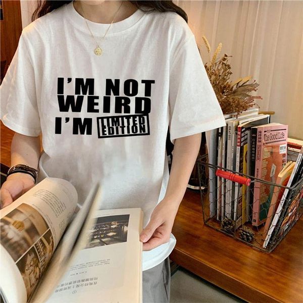 im not surprised a women limited edition printed casual and fun 90s harajuku graphic female, White
im not surprised a women limited edition printed casual and fun 90s harajuku graphic female, White