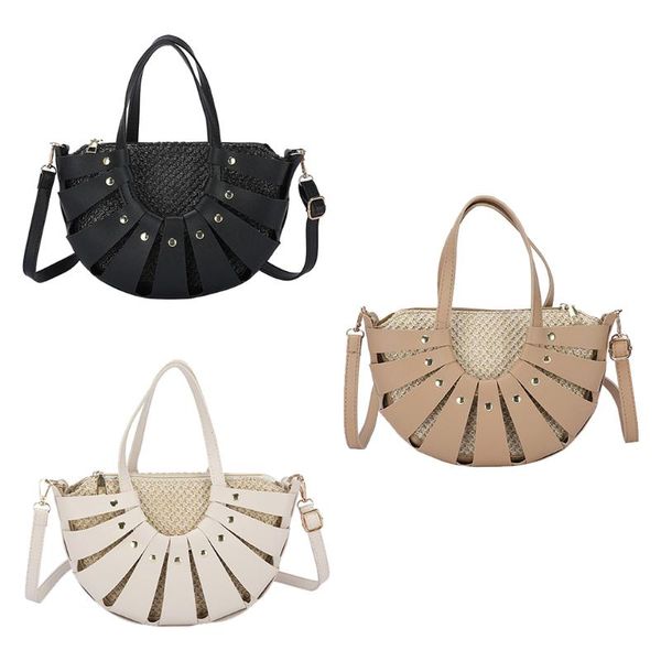 evening bags straw + leather hand-woven ladies handbags summer rattan bag bohemia beach fashion semicircle shoulder messenger saddle
evening bags straw + leather hand-woven ladies handbags summer rattan bag bohemia beach fashion semicircle shoulder messenger saddle