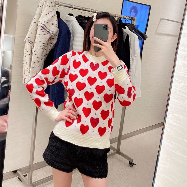 family 2021 early autumn new embroidery love pattern pullover loose women's sweater with long sleeves, White
family 2021 early autumn new embroidery love pattern pullover loose women's sweater with long sleeves, White