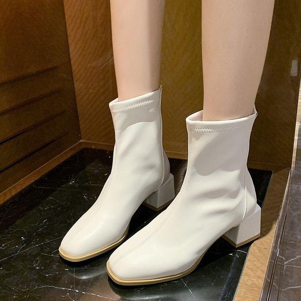 boots socks and children of autumn square head thin 2021 ins fashion net red thick heel elastic, Black
boots socks and children of autumn square head thin 2021 ins fashion net red thick heel elastic, Black
