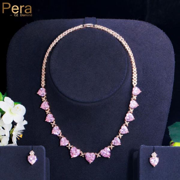earrings & necklace pera sweet pink love heart cut cubic zirconia 585 gold bridal wedding choker and jewelry sets for brides j450, Silver
earrings & necklace pera sweet pink love heart cut cubic zirconia 585 gold bridal wedding choker and jewelry sets for brides j450, Silver