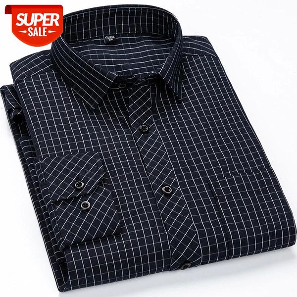 long sleeve men's plaid shirts easy care regular fit formal striped shirts for men front pocket casual business office clothing #is0y, White;black
long sleeve men's plaid shirts easy care regular fit formal striped shirts for men front pocket casual business office clothing #is0y, White;black