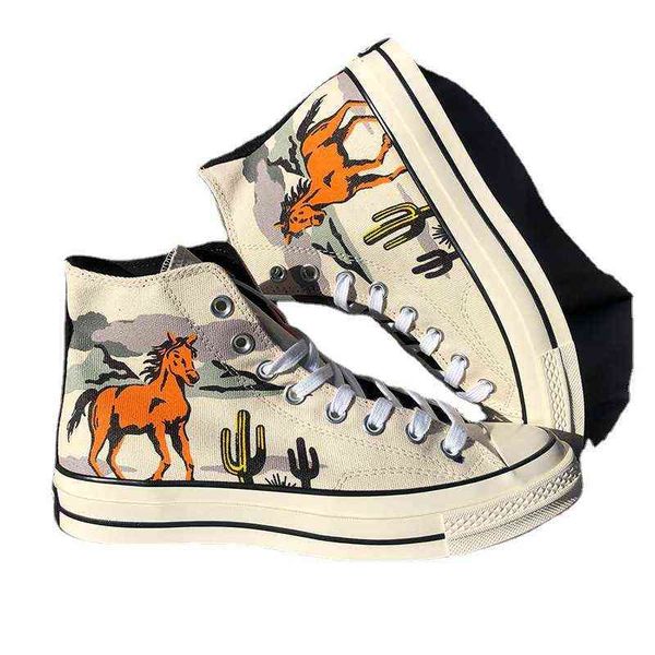 bonibank 1970s west red horse star elevation upper canvas shoes student board hand-painted putian factory
bonibank 1970s west red horse star elevation upper canvas shoes student board hand-painted putian factory