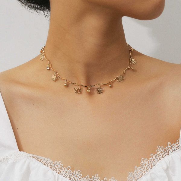 jewelry geometry handmade triangle women's creative hollow out butterfly crystal knuckle chain necklace, Silver
jewelry geometry handmade triangle women's creative hollow out butterfly crystal knuckle chain necklace, Silver