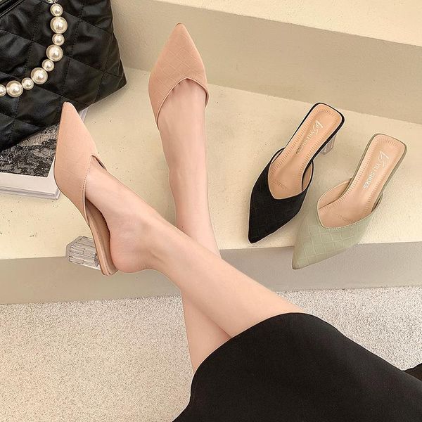 mules for women 2021 slippers casual shoes pointed toe med thin heels pantofle shallow pu slides luxury soft high new cover rubb, Black
mules for women 2021 slippers casual shoes pointed toe med thin heels pantofle shallow pu slides luxury soft high new cover rubb, Black