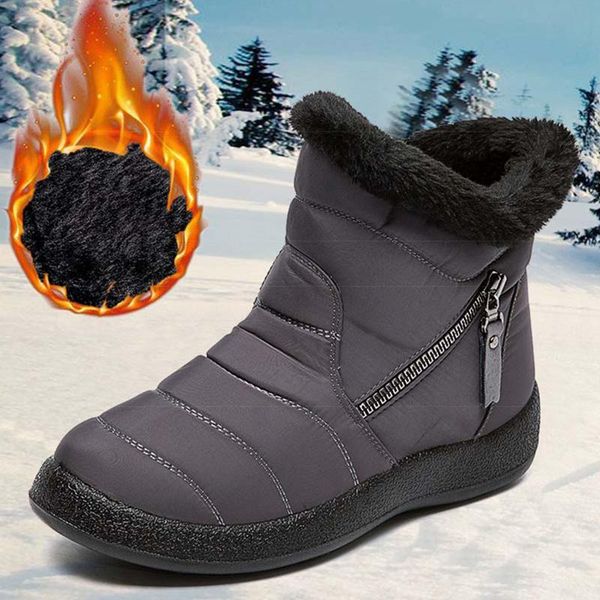 boots woman thick plush fur women shoes ladies zipper ankle winter platform rubber snow boot, Black
boots woman thick plush fur women shoes ladies zipper ankle winter platform rubber snow boot, Black