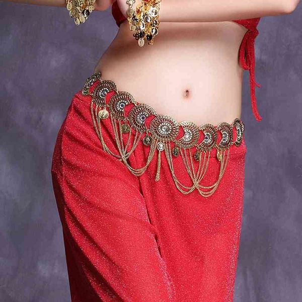 women dance accessories waist belly jewelry body with chain swags rhinestone medallion metal coins belt, Silver
women dance accessories waist belly jewelry body with chain swags rhinestone medallion metal coins belt, Silver