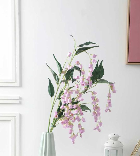 decorative flowers & wreaths 108 cm large artificial bell flower branch pink hanging plant material silk cloth bouquet supermarket wedding g
decorative flowers & wreaths 108 cm large artificial bell flower branch pink hanging plant material silk cloth bouquet supermarket wedding g
