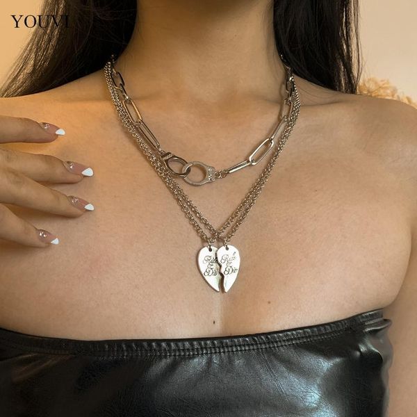chains youvi 2pcs silver color letter heart pedant necklace for women gothic accessories korean fashion grunge choker women's
chains youvi 2pcs silver color letter heart pedant necklace for women gothic accessories korean fashion grunge choker women's