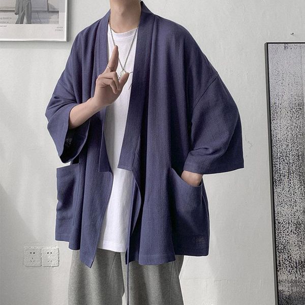 ethnic clothing haori japanese style kimono men fashion harajuku streetwear samurai cosplay costumes solid color summer cardigan coat 2021, Red
ethnic clothing haori japanese style kimono men fashion harajuku streetwear samurai cosplay costumes solid color summer cardigan coat 2021, Red