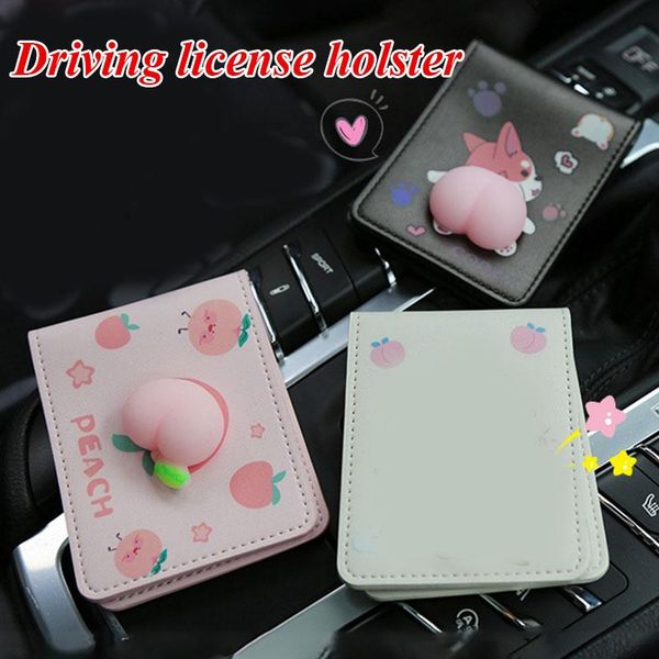 card holders cute 3d soft peach driving license protector cover bag waterproof pu leather documents holder storage wallet, Brown;gray
card holders cute 3d soft peach driving license protector cover bag waterproof pu leather documents holder storage wallet, Brown;gray