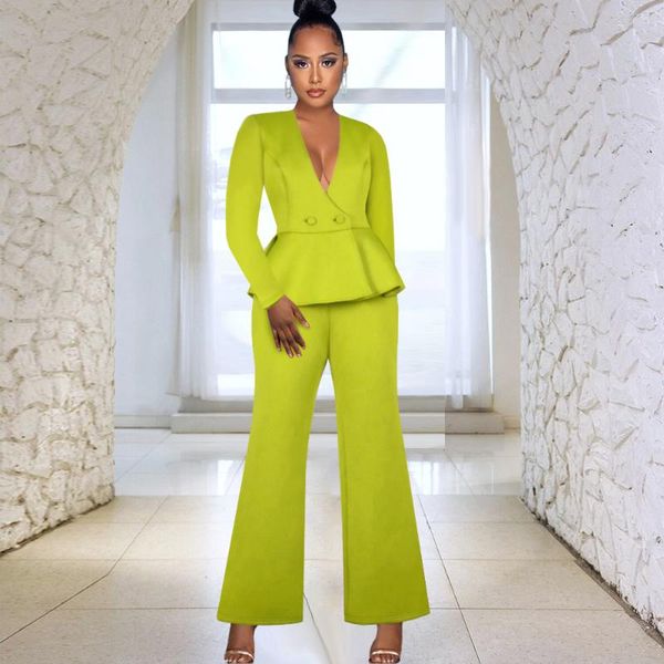 women's two piece pants women pieces sets blazer coat long sleeves double buttons high waist elegant suits office lady green female cl, White
women's two piece pants women pieces sets blazer coat long sleeves double buttons high waist elegant suits office lady green female cl, White