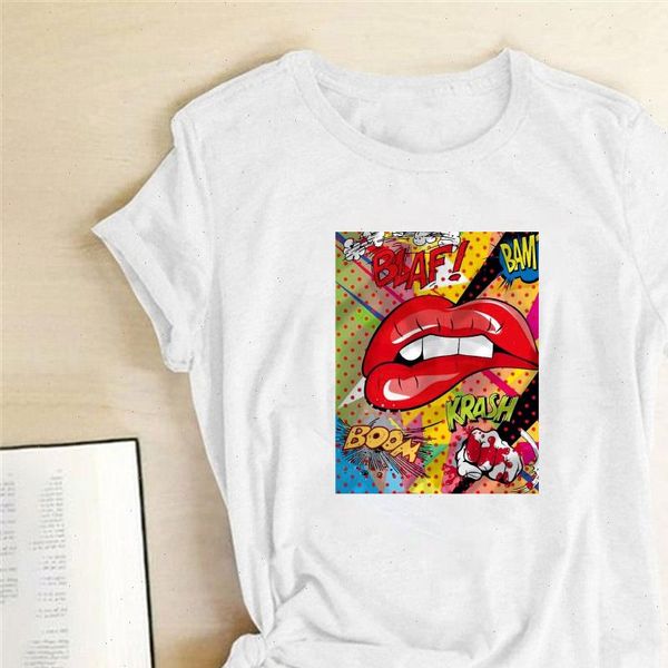 red lips print funny t shirt for women 2021 summer woman fashion graphic tees punk rock t shirt femme short sleeve, White
red lips print funny t shirt for women 2021 summer woman fashion graphic tees punk rock t shirt femme short sleeve, White
