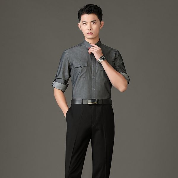 faw audi 4s store men's slim grey after sales service consultant tooling workshop maintenance long sleeved shirt, White;black
faw audi 4s store men's slim grey after sales service consultant tooling workshop maintenance long sleeved shirt, White;black