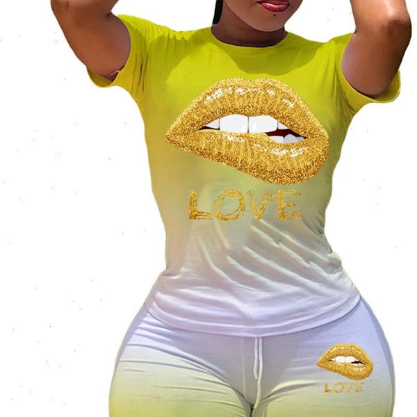 women clothing set new plus size lip printed short sleeve t shirt shorts suit piece set summer clothing set track suit, Gray
women clothing set new plus size lip printed short sleeve t shirt shorts suit piece set summer clothing set track suit, Gray