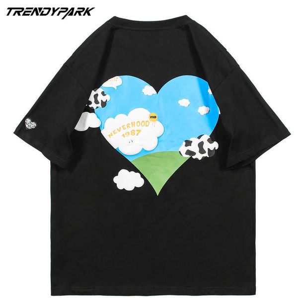 men's streetwear tshirts pasture milk cow print punk rock tees shirts hip hop harajuku hipster casual short sleeve oversize 210601, White;black
men's streetwear tshirts pasture milk cow print punk rock tees shirts hip hop harajuku hipster casual short sleeve oversize 210601, White;black