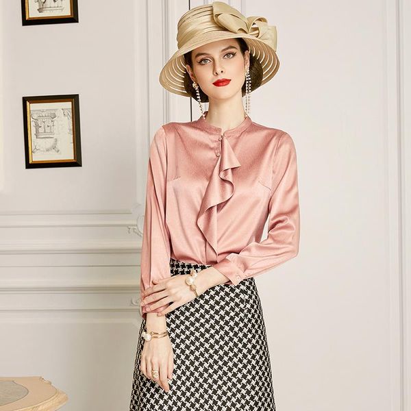 women's blouses & shirts 90% genuine silk blouse for women spring autumn 2021 female elegant kobieta kurtka zjt2380, White
women's blouses & shirts 90% genuine silk blouse for women spring autumn 2021 female elegant kobieta kurtka zjt2380, White