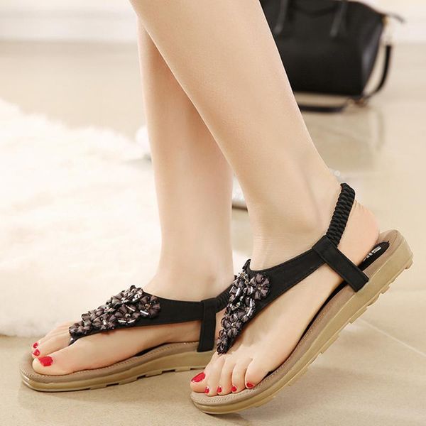 sandals flat plus big ladies women's shoes fashion rhinestone chain thong gladiator, Black
sandals flat plus big ladies women's shoes fashion rhinestone chain thong gladiator, Black