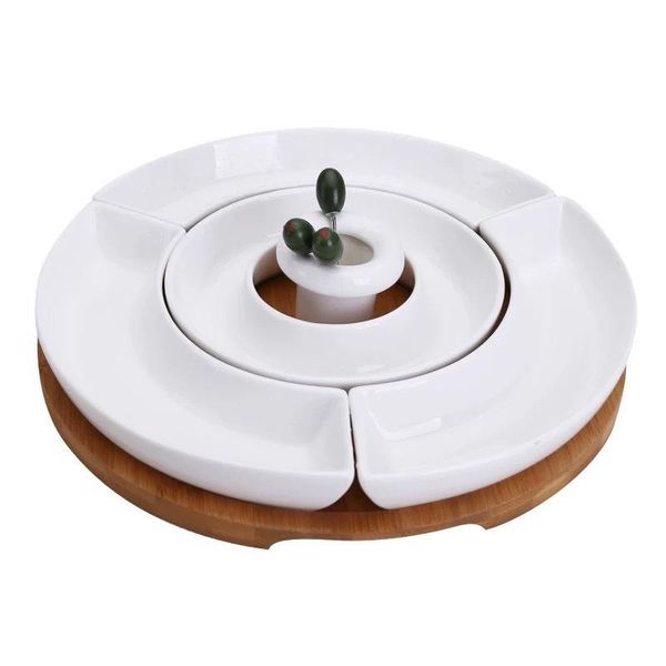 

dishes & plates unique ceramic assorted dinner plate ornamental porcelain detachable serving tray bamboo dinnerware decor utensil centerpiec