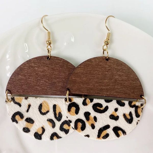 leopard patchwork earrings rts genuine cowhide hair leather wood round ear pendant cow gold point bohemia earring, Silver
leopard patchwork earrings rts genuine cowhide hair leather wood round ear pendant cow gold point bohemia earring, Silver